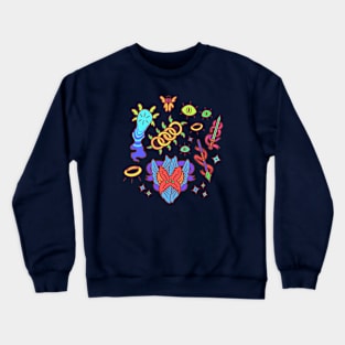 Pastel Angel Pattern: Neon Crewneck Sweatshirt